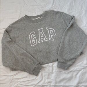 GAP Light Gray Logo Crewneck Sweatshirt